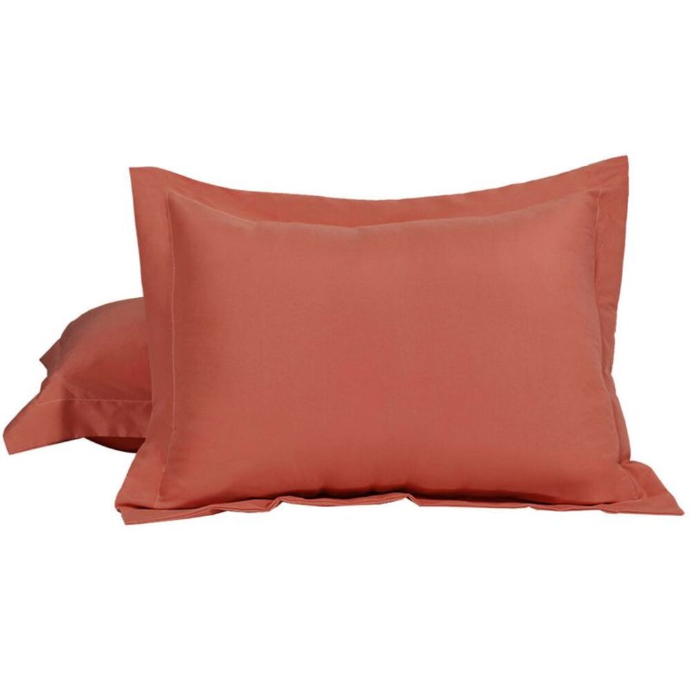 2pcs Pillow Shams Brushed Microfiber Envelope Closure Pillowcases Orange
